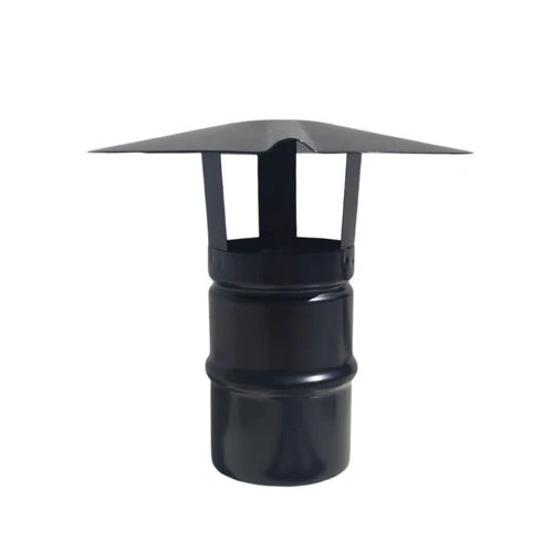 Cappello cinese inox304 per canne fumarie a legna nero diam. 130