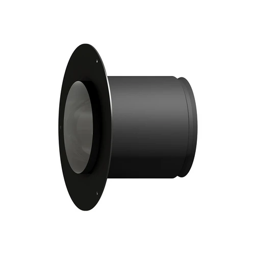 Rosone a muro con elemento dritto l. 125mm mf diam. 130 / rosone d.230