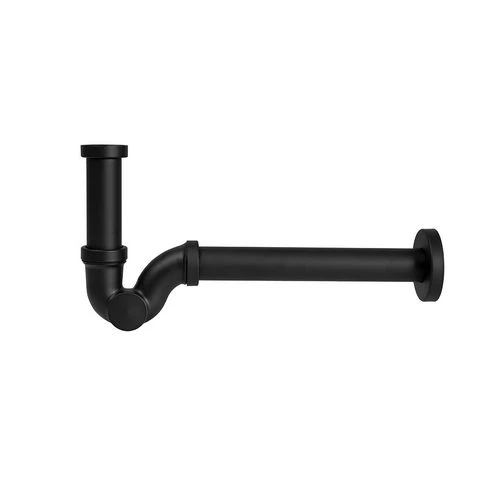 Sifone a s in ottone per lavabo 1 1/4 nero opaco