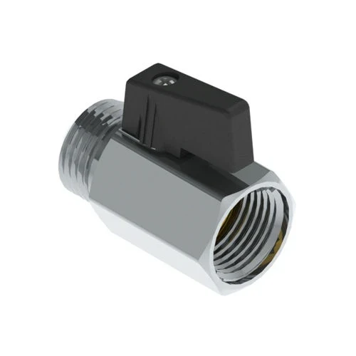 Valvola minisfera mf con leva nera 3/8