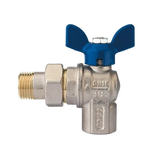Valvola a sfera a squadra per collettori con farfalla in alluminio blu 1 dn 25 pn 30