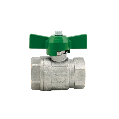 Valvola a sfera ideal dvgw ff passaggio totale con farfalla 1/2 dn 15 50 bar / 725 psi