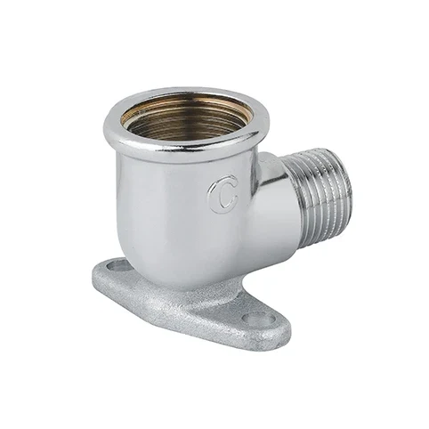 Gomito mf con flangia ottone cromo 1/2