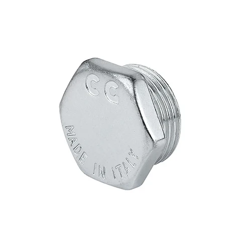 Tappo maschio con esagono ottone cromo 1/2