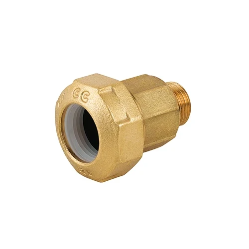 Raccordo maschio ridotto in ottone per tubo pe 1/2 x 25