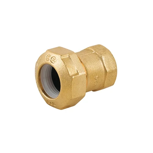 Raccordo femmina in ottone per tubo pe 3/4 x 25