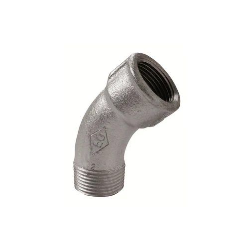 Curva lunga mf 45 zincata 3/8