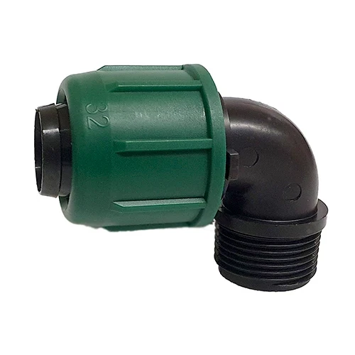 Gomito a 90 filettato maschio d. 16 x 1/2