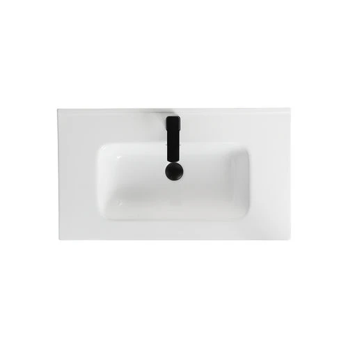 Consolle con vasca centrale mod. 03 cm 71x39.5x18 bianco lucido