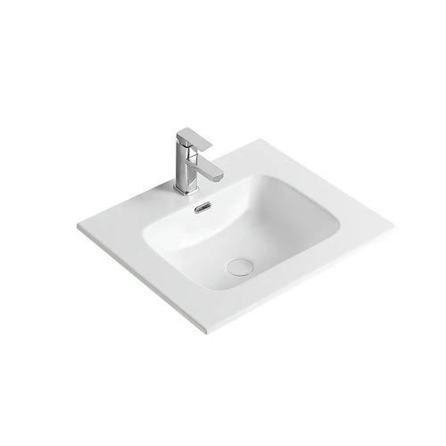 Consolle con vasca centrale mod. 02 cm 96 x 51.5 x18 bianco lucido