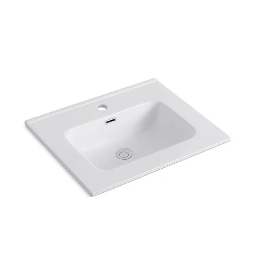 Consolle con vasca centrale cm 101 x 46 x18 bianco lucido