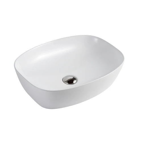 Lavabo ovale mod. lav01 cm 60x38x14 bianco lucido