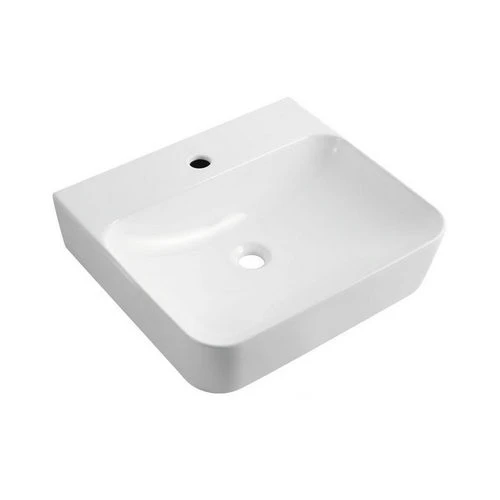 Lavabo d appoggio rettangolare con foro rubinetto cm 50x45x13