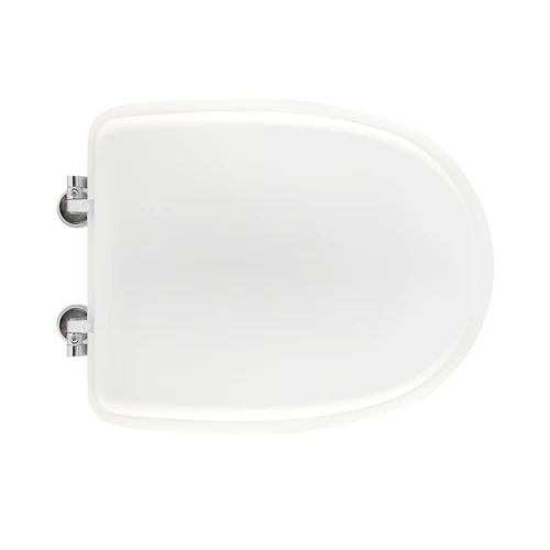 Sedile wc per jumbo vaso arethona forma 6 bianco -cerniere c espansione