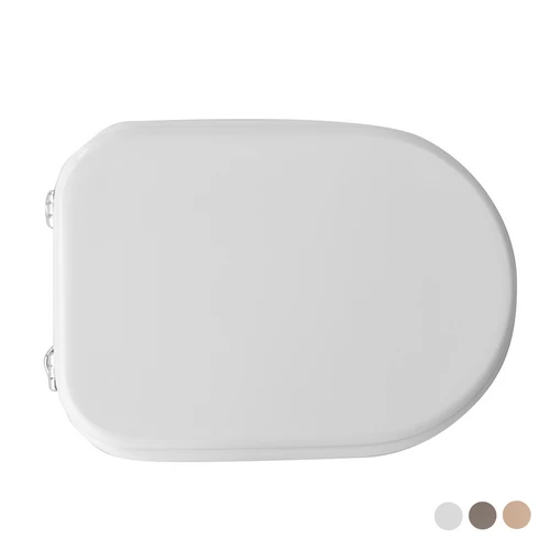Sedile wc per cesame vaso sintesi forma 6 bianco cerniere a passanti