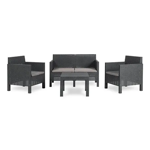 Set poltrone da giardino antracite
