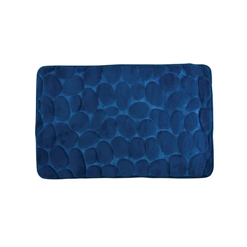 Tappeto bagno in microfibra schiuma blu scuro cm 40x60