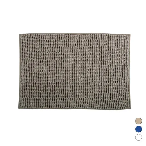 Tappeto antiscivolo da bagno ciniglia 40x60 cm bianco