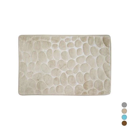 Tappeto antiscivolo bagno ciottoli 40x60 cm azzurro