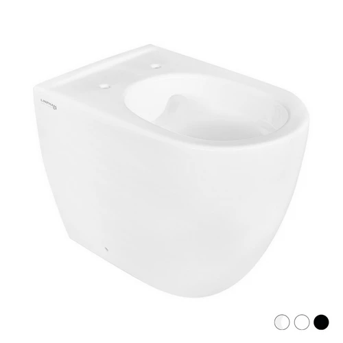 Vaso filo muro rimless greta scarico universale nero opaco