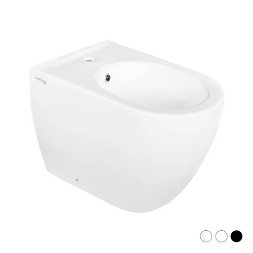 Bidet filo muro greta erogazione rubinetto bianco