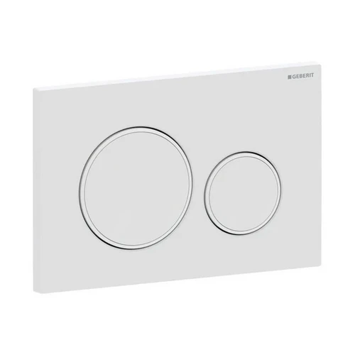 Placca di copertura 2 tasti sigma 20 geberit spazzolato -bordi tasti lucido