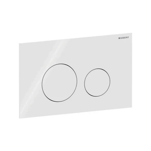 Placca di comando sigma 40 2 tasti rotondi nero vetro lucido