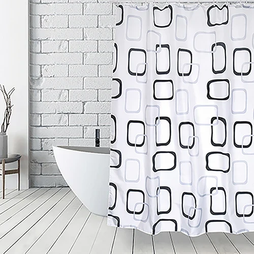 Tenda per doccia tessuto in poliestere vintage cm 180x200