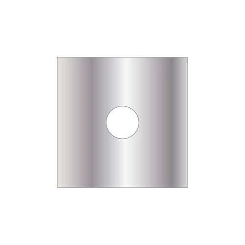 Rosone inox quadrato 80x80 nastro bioadesivo foro d. 20 mm