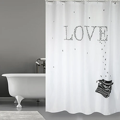 Tenda per doccia in tessuto poliestere love cm 180x200