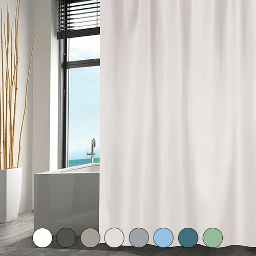 Tenda doccia tessuto poliestere cm 120x200 grigio chiaro