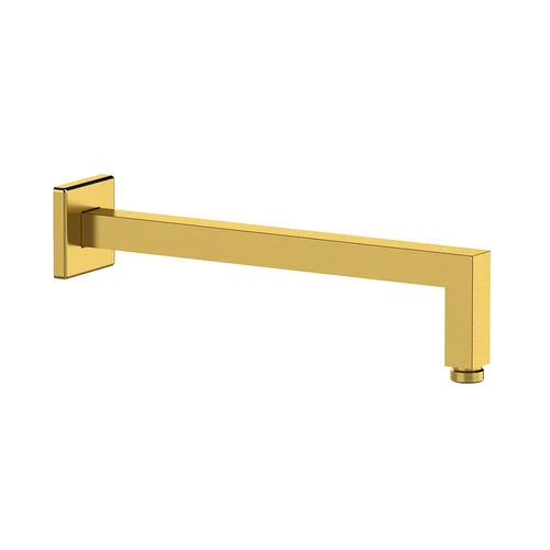Braccio doccia quadro a parete oro spazzolato cm 30