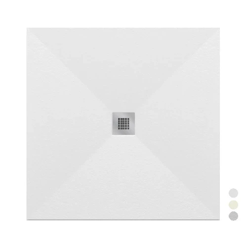 Piatto doccia linea bliss quadro grigio chiaro 7035 cm 80x80