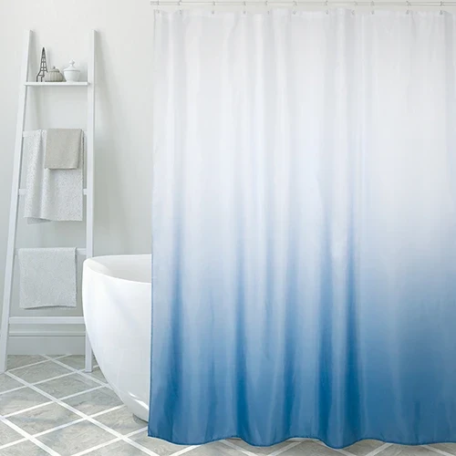 Tenda per doccia sugar in tessuto poliestere cm 180x200 azzurro