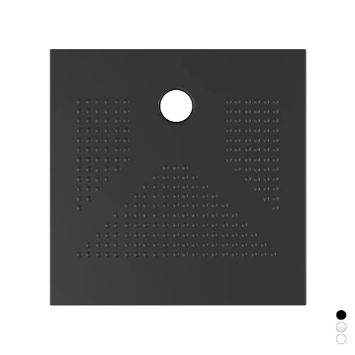 Piatto doccia h3.6 quadro in ceramica bianco opaco cm 90 x 90 h.3 6