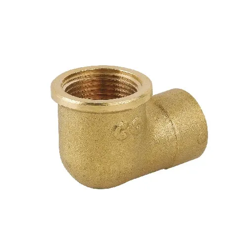 Gomito ridotto ff in ottone giallo 3/4 x 1/2