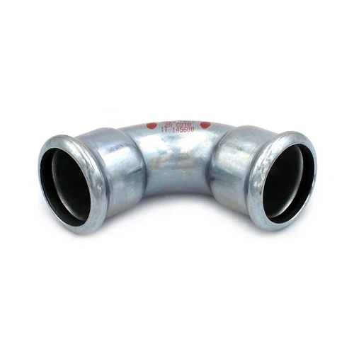Curva 90 ff a pressare in acciaio carbonio steel pres diam. 42