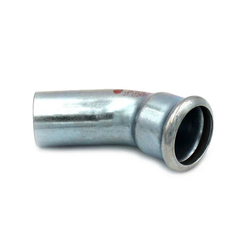 Curva 45 mf a pressare in acciaio carbonio steel pres diam. 28