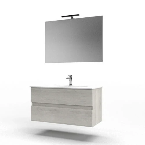 Mobile bagno sospeso mod. stile l. 100 cm cemento