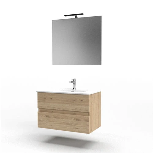 Mobile bagno sospeso mod. stile l. 80 cm bianco lucido