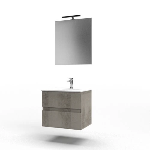 Mobile bagno sospeso mod. stile l. 60 cm cemento