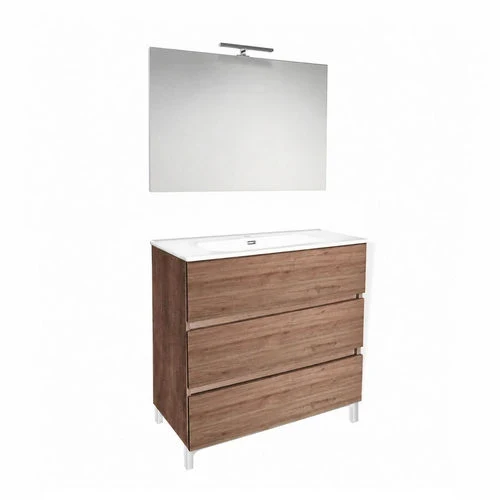 Mobile bagno valencia l. 80 cm rovere scuro