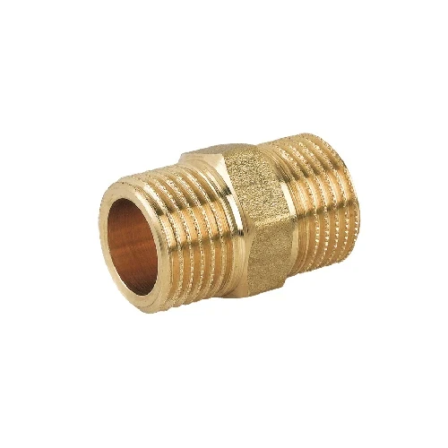 Nipple doppio prolungato mm in ottone giallo 3/4