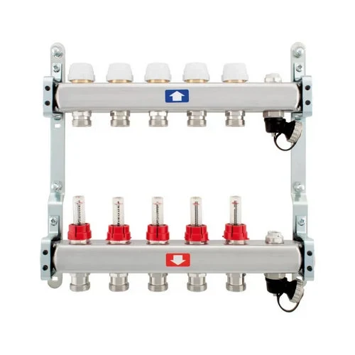 Collettore premontato con flussimetri scarico e sfiato 3 vie 1 x3/4