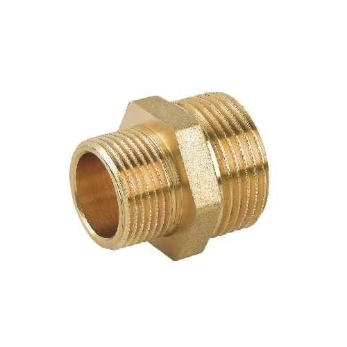 Nipple doppio ridotto mm in ottone giallo 1/4 x 3/8