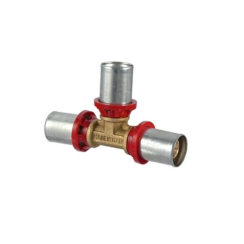 Raccordo tee a pressare per multistrato 20x16x20