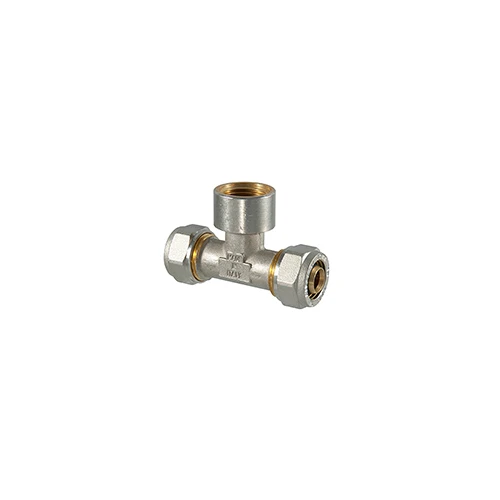 Raccordo tee femmina a compressione per multistrato 26 x 3/4 x 26