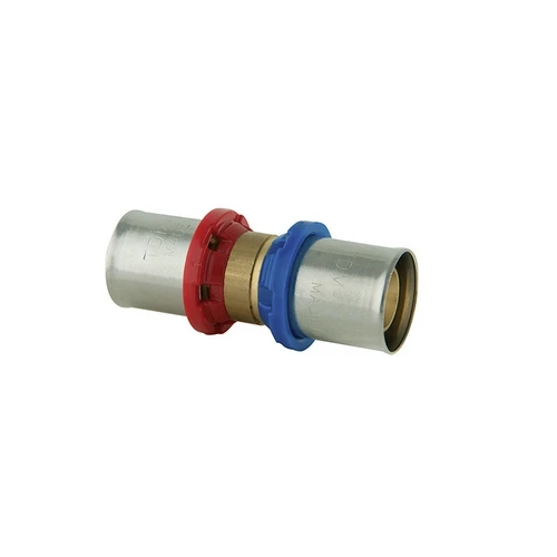Raccordo dritto doppio per cambio spessore tubo a pressare multistrato 16x2 25