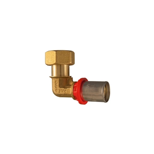 Adattatore curvo sede piana a pressare per multistrato 3/4 x 25