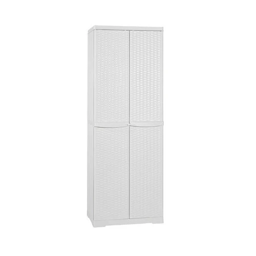 Mobiletto in polipropilene portascope rattan h.178 l cm. 65 x p cm. 45 wengé